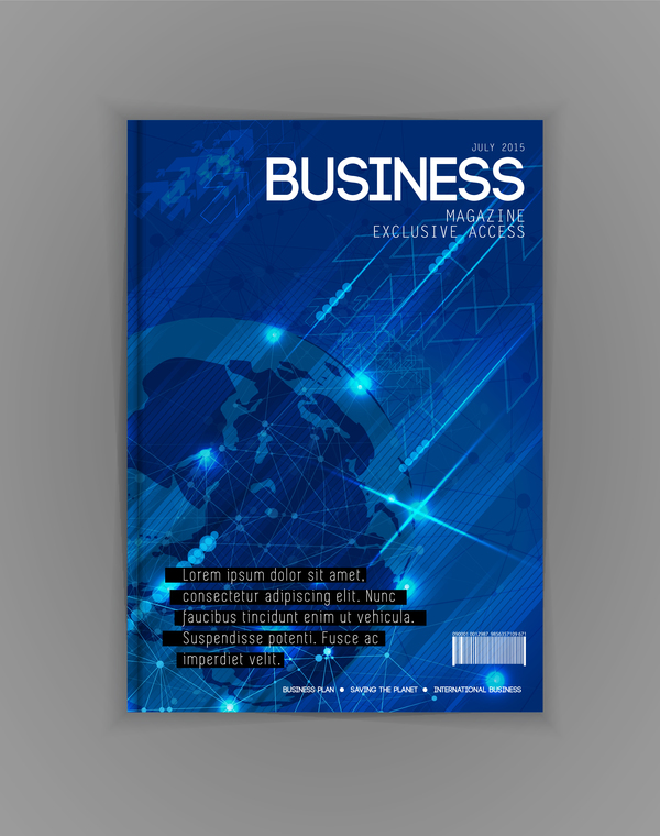 Business brochure template cover design vector 16