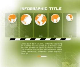 Business infographic template green styles vector 01
