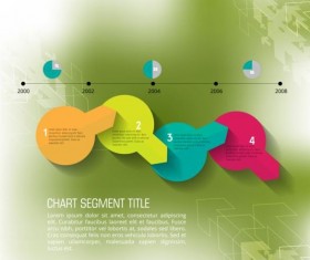 Business infographic template green styles vector 03