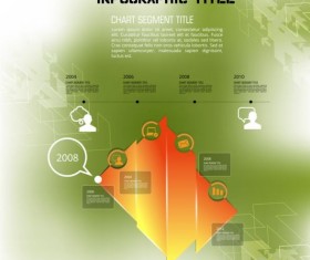 Business infographic template green styles vector 04