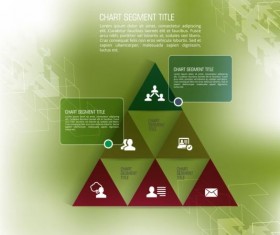 Business infographic template green styles vector 05