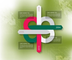 Business infographic template green styles vector 09