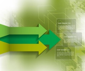 Business infographic template green styles vector 18