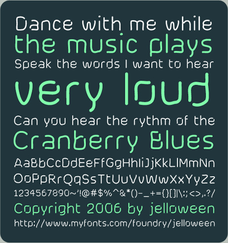 CRANBERRY BLUES Font