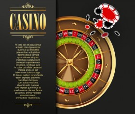 Casino elements with dark background vector 04
