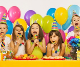 Celebrate the birthday party of the children Stock Photo 02