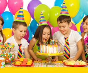 Celebrate the birthday party of the children Stock Photo 03