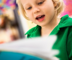 Children learning to read HD picture