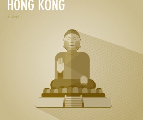 China Hong Kond monuments vector