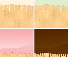 Chocolate and cream dripping effect vector material