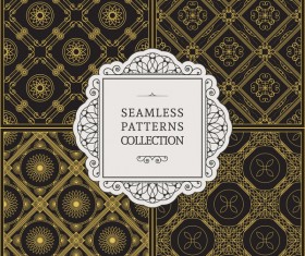 Classical seamless pattern creative vectors set 08