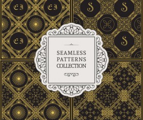 Classical seamless pattern creative vectors set 10