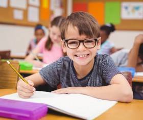 Classroom Smiling learning children HD picture