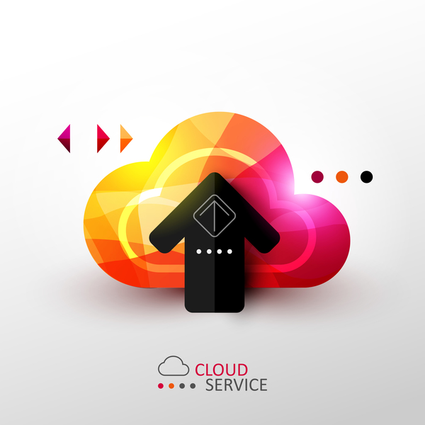 Cloud service infographic template vector 02