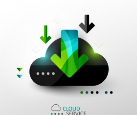 Cloud service infographic template vector 03