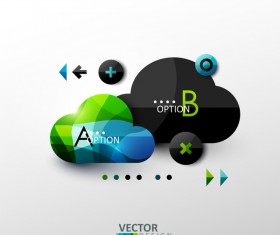 Cloud service infographic template vector 06