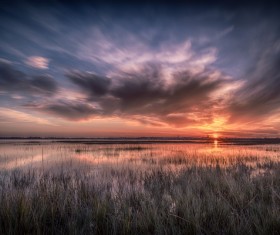 Clouds sunset Stock Photo