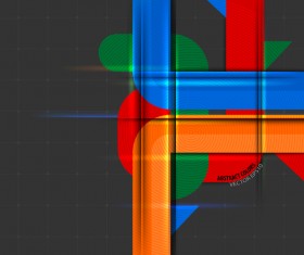 Color curve abstract vector background 02