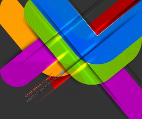 Color curve abstract vector background 03