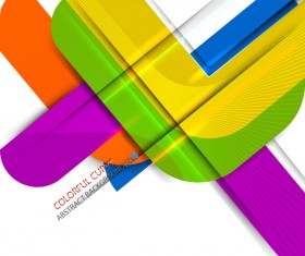 Color curve abstract vector background 04