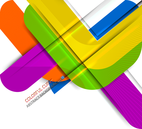 Color curve abstract vector background 04