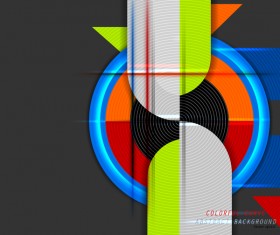 Color curve abstract vector background 05