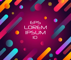 Colored lines and circles modern background vector 04