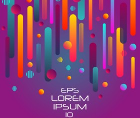 Colored lines and circles modern background vector 05