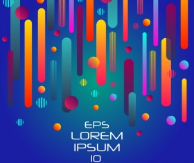 Colored lines and circles modern background vector 07