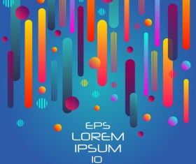 Colored lines and circles modern background vector 08