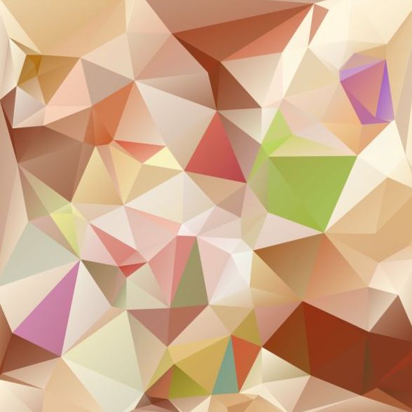 Colored polygon geometric background vector 01