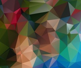 Colored polygon geometric background vector 04