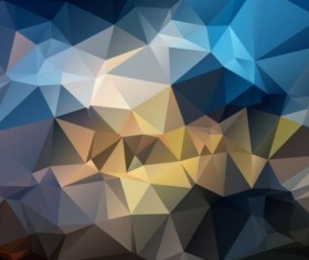 Colored polygon geometric background vector 05