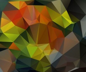 Colored polygon geometric background vector 06