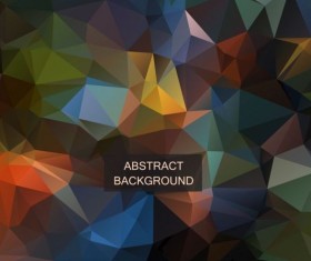Colored polygon geometric background vector 07
