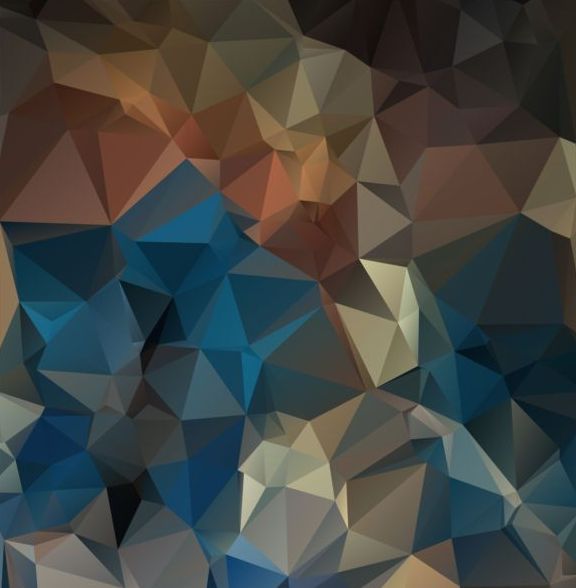 Colored polygon geometric background vector 08