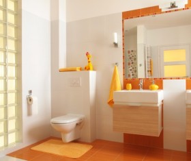 Colorful bathroom design Stock Photo