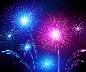 Colorful festival fireworks effect vector material 10