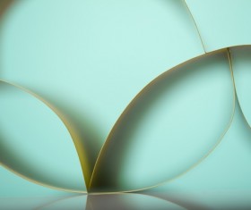 Colorful origami pattern made of curved sheets of paper 06