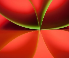 Colorful origami pattern made of curved sheets of paper 16