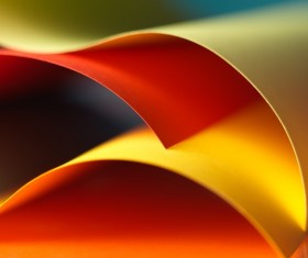 Colorful origami pattern made of curved sheets of paper 17