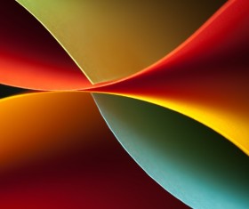 Colorful origami pattern made of curved sheets of paper 19