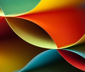 Colorful origami pattern made of curved sheets of paper 21