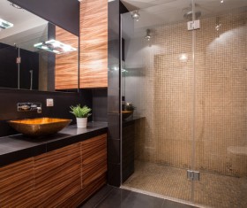 Compact bathroom design Stock Photo 02