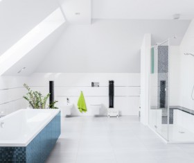 Compact bathroom design Stock Photo 03