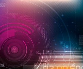 Concept technology background template vector 01