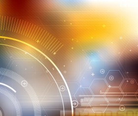 Concept technology background template vector 07