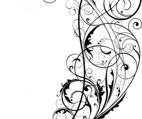 Corner floral ornaments vector illustration