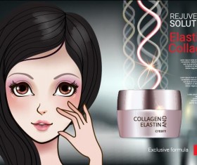 Cosmetics advertising template vectors 01