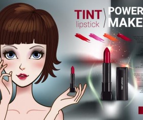 Cosmetics advertising template vectors 04